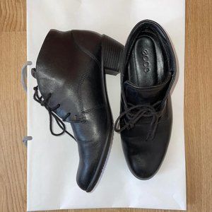 Ecco Leather Heel Booties